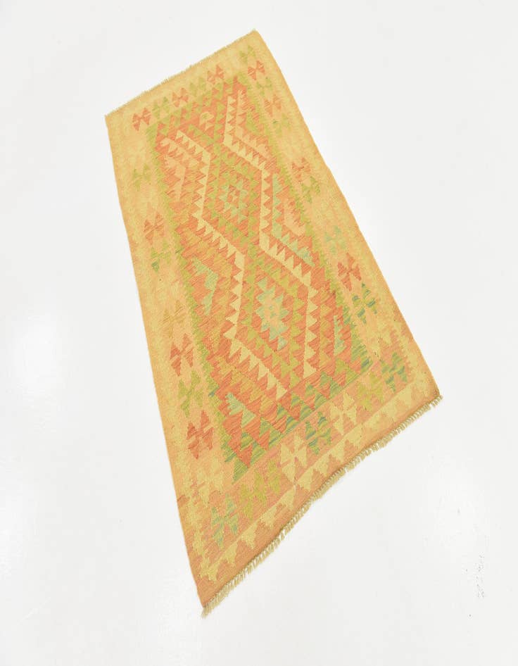 Detail image of  3' x 4' 10  Hand Woven Kilim Waziri Wool Rug