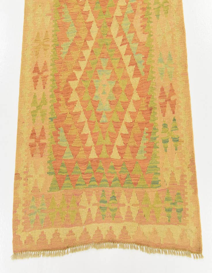 Detail image of  3' x 4' 10  Hand Woven Kilim Waziri Wool Rug