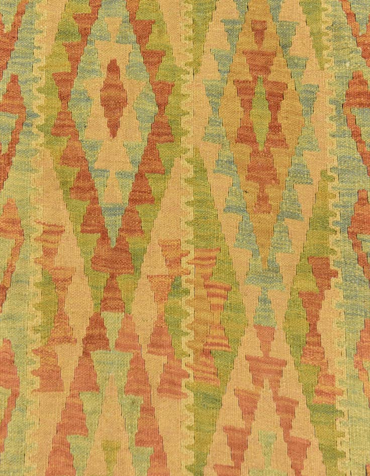 Detail image of  3' 2 x 5'  Hand Woven Kilim Waziri Wool Rug