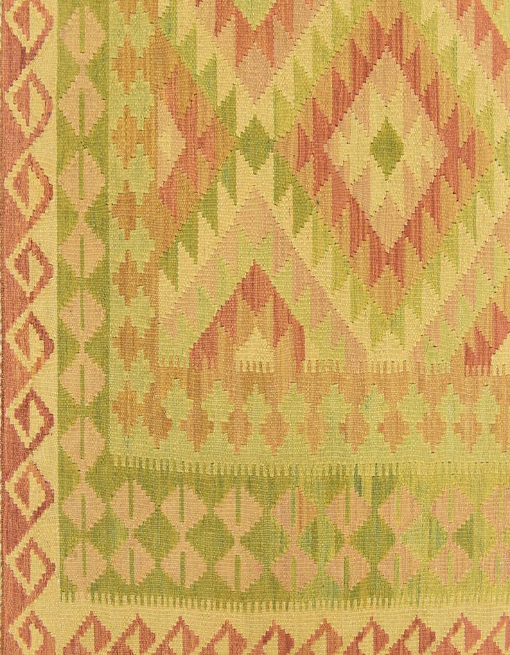 Detail image of  4' 10 x 6' 8  Hand Woven Kilim Waziri Wool Rug