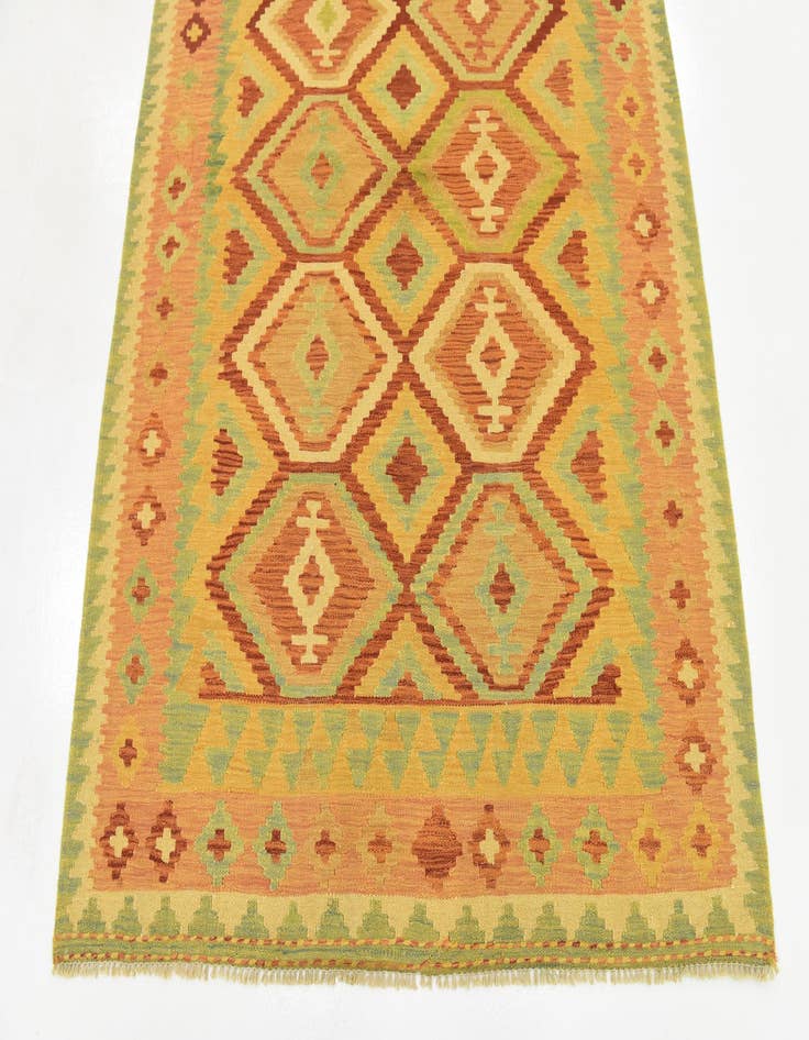 Detail image of  4' 9 x 6' 6  Hand Woven Kilim Waziri Wool Rug