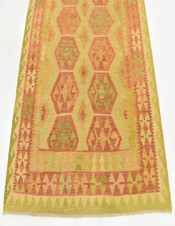 Detail image of  4' 10 x 6' 7  Hand Woven Kilim Waziri Wool Rug