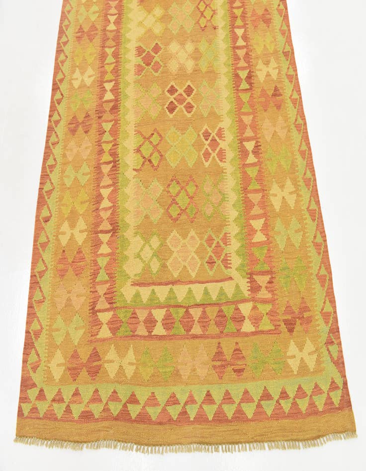 Detail image of  4' 10 x 6' 9  Hand Woven Kilim Waziri Wool Rug