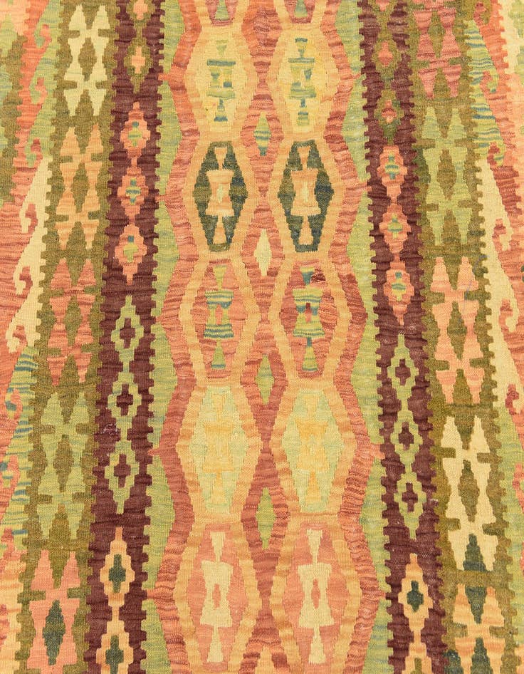 Detail image of  4' 5 x 6' 5  Hand Woven Kilim Waziri Wool Rug
