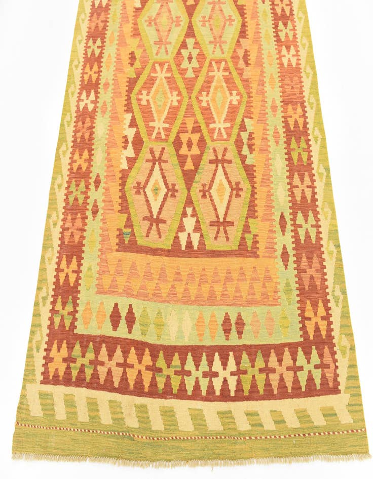 Detail image of  4' 9 x 6' 5  Hand Woven Kilim Waziri Wool Rug