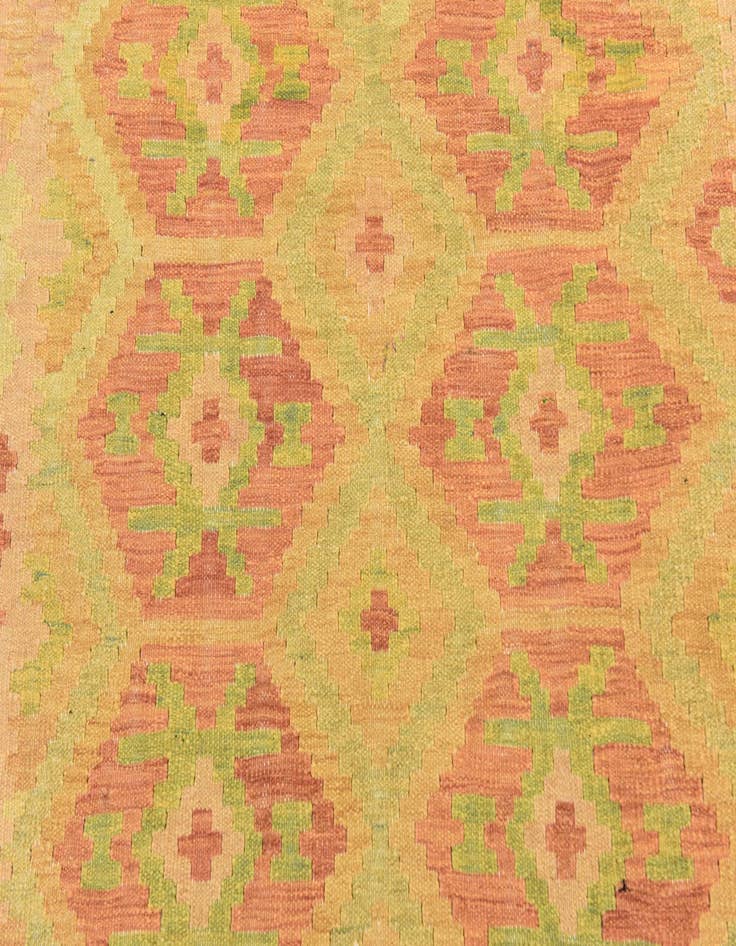 Detail image of  4' 9 x 6' 5  Hand Woven Kilim Waziri Wool Rug