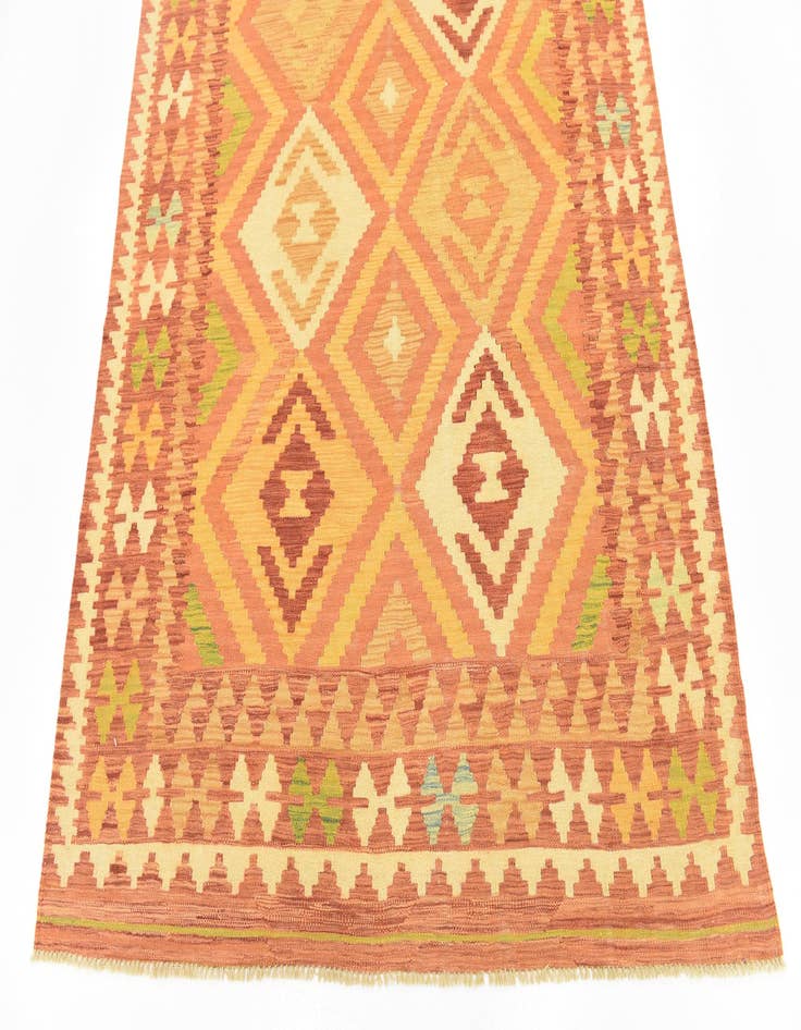 Detail image of  4' 7 x 6' 7  Hand Woven Kilim Waziri Wool Rug