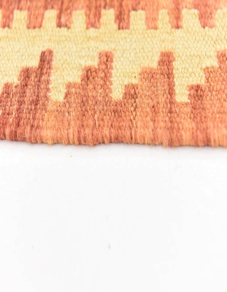 Detail image of  4' 7 x 6' 7  Hand Woven Kilim Waziri Wool Rug