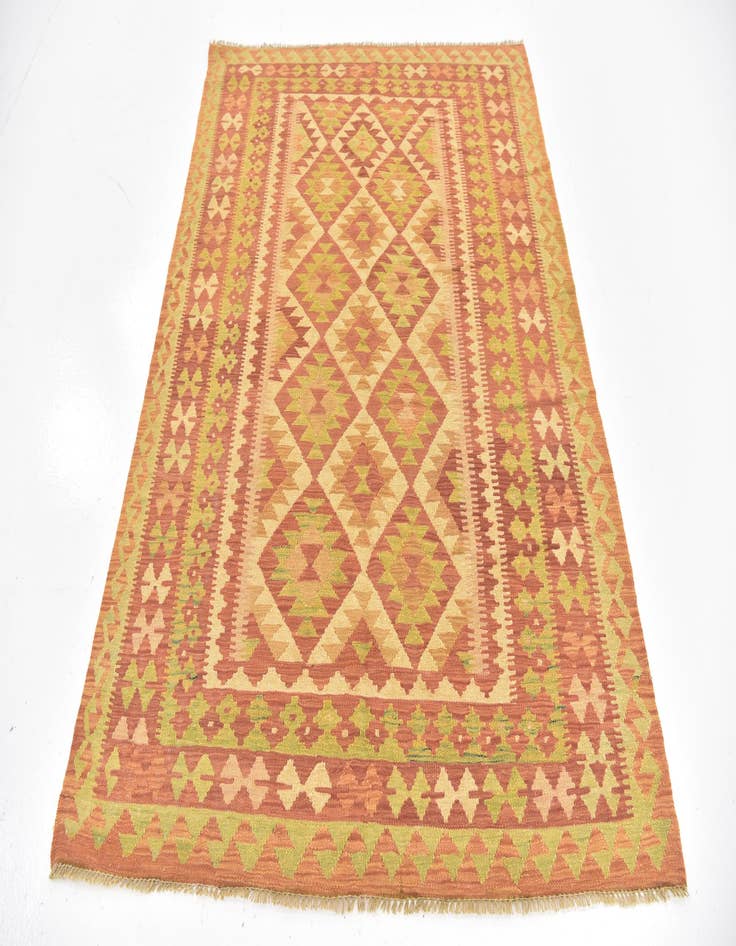 Detail image of  4' 9 x 6' 6  Hand Woven Kilim Waziri Wool Rug