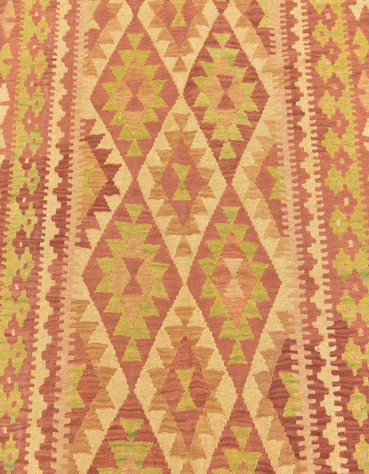 Detail image of  4' 9 x 6' 6  Hand Woven Kilim Waziri Wool Rug