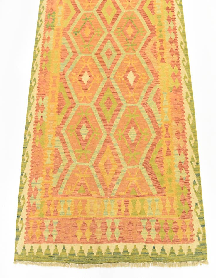 Detail image of  4' 10 x 6' 6  Hand Woven Kilim Waziri Wool Rug