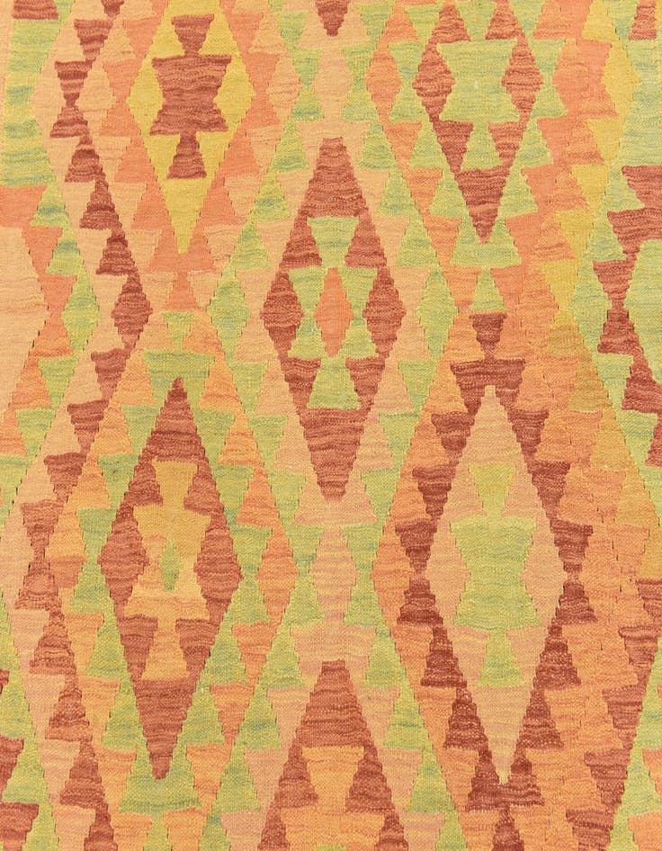 Detail image of  5' x 6' 6  Hand Woven Kilim Waziri Wool Rug