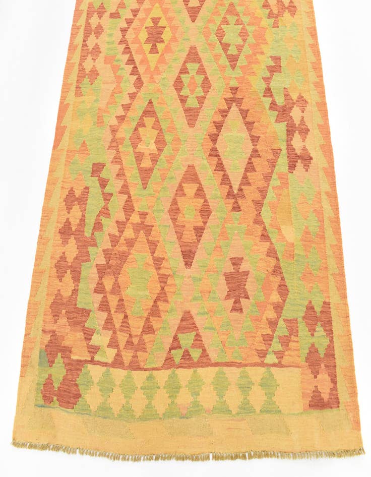 Detail image of  5' x 6' 6  Hand Woven Kilim Waziri Wool Rug