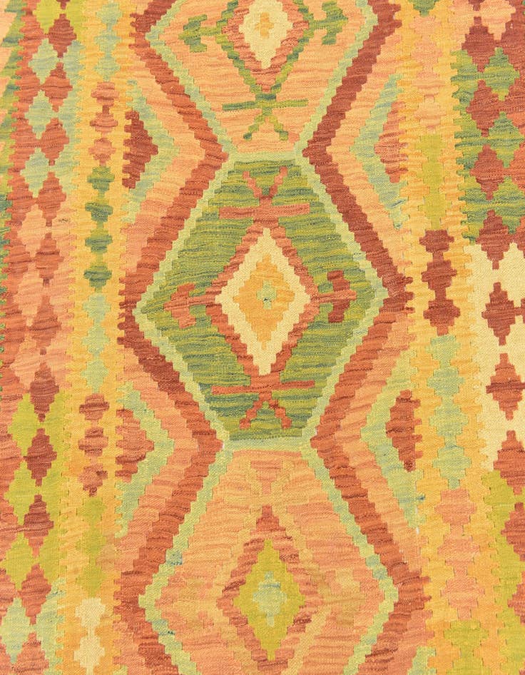 Detail image of  3' 8 x 6' 3  Hand Woven Kilim Waziri Wool Rug