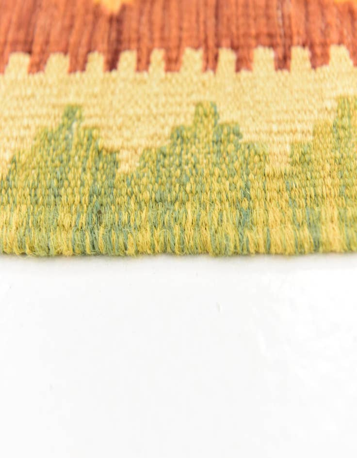 Detail image of  3' 9 x 6' 4  Hand Woven Kilim Waziri Wool Rug