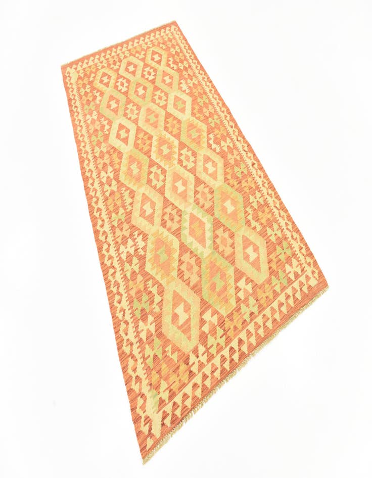 Detail image of  3' 9 x 6' 6  Hand Woven Kilim Waziri Wool Rug