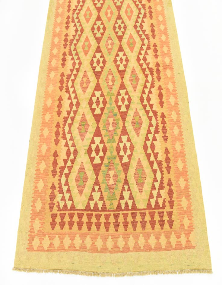 Detail image of  4' 6 x 6' 8  Hand Woven Kilim Waziri Wool Rug