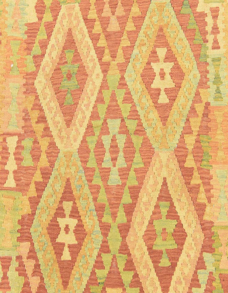 Detail image of  4' 9 x 6' 7  Hand Woven Kilim Waziri Wool Rug