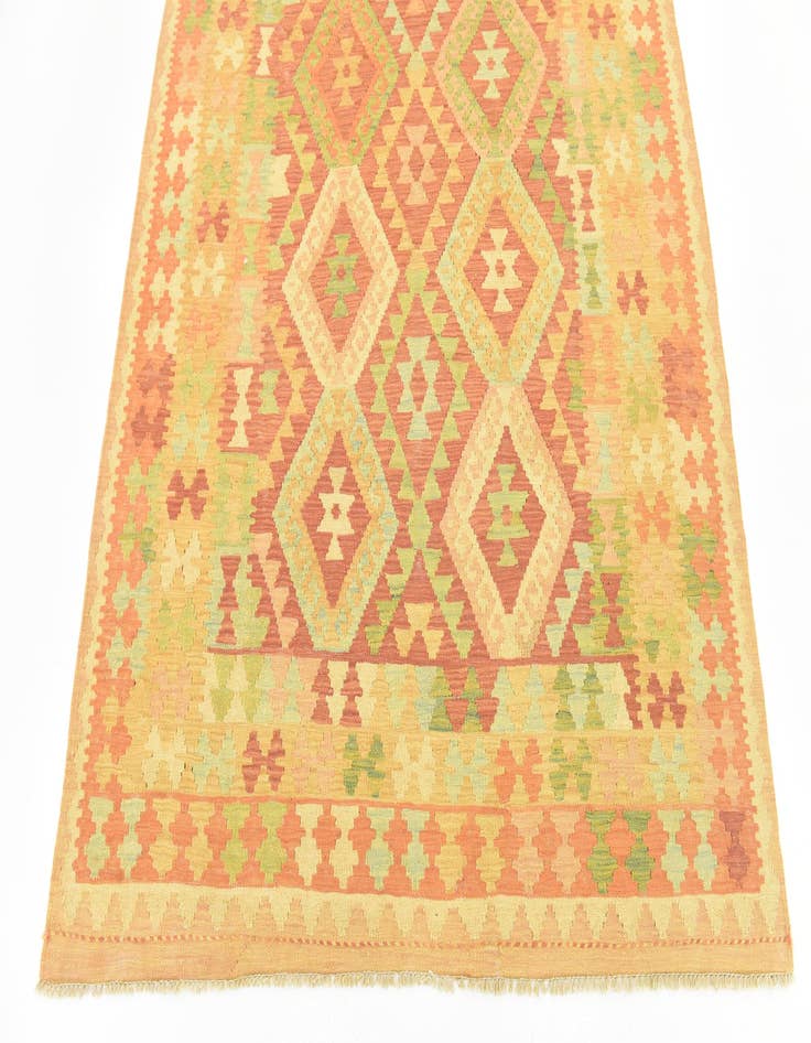 Detail image of  4' 9 x 6' 7  Hand Woven Kilim Waziri Wool Rug