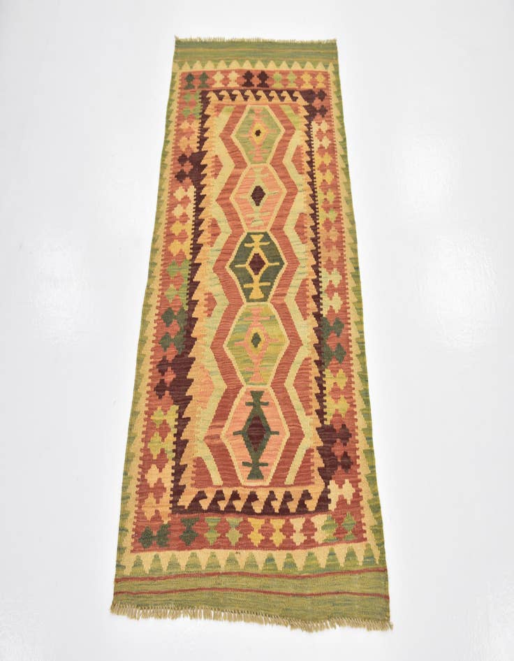 Detail image of  2' 8 x 4' 10  Hand Woven Kilim Waziri Wool Rug