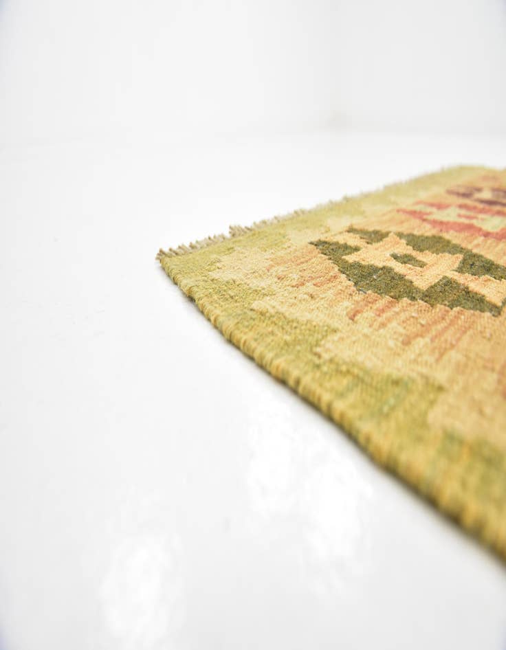 Detail image of  2' 7 x 4' 2  Hand Woven Kilim Waziri Wool Rug