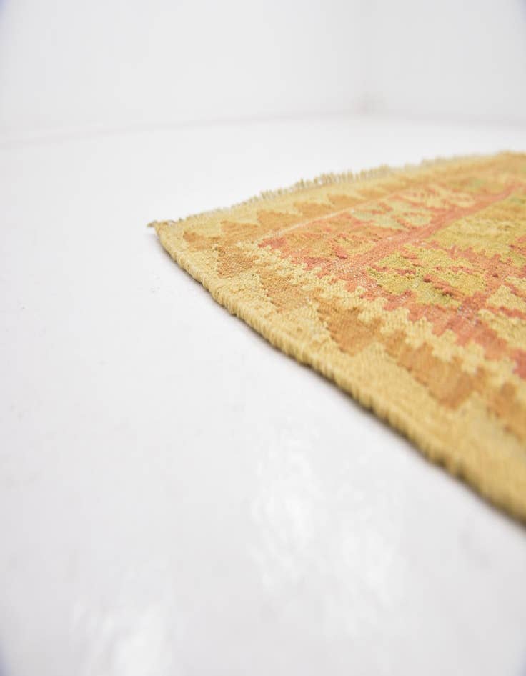 Detail image of  2' 9 x 4'  Hand Woven Kilim Waziri Wool Rug