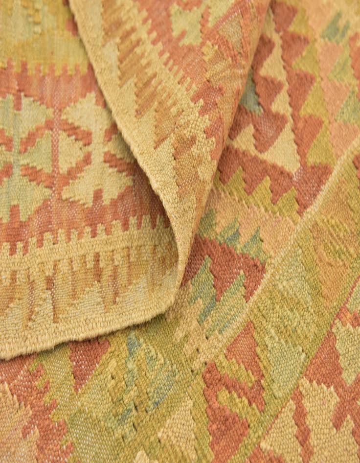 Detail image of  2' 9 x 4'  Hand Woven Kilim Waziri Wool Rug