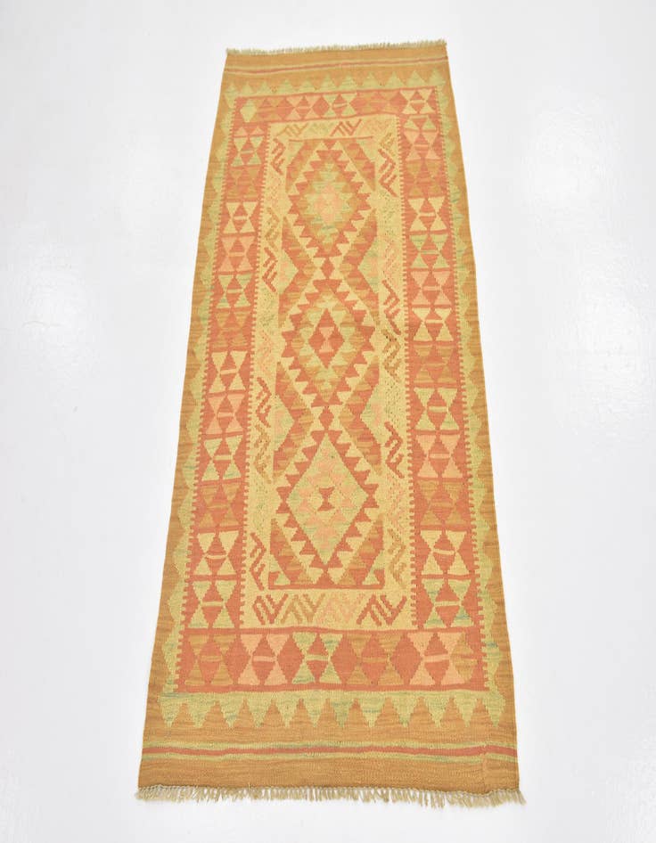 Detail image of  2' 7 x 4' 4  Hand Woven Kilim Waziri Wool Rug