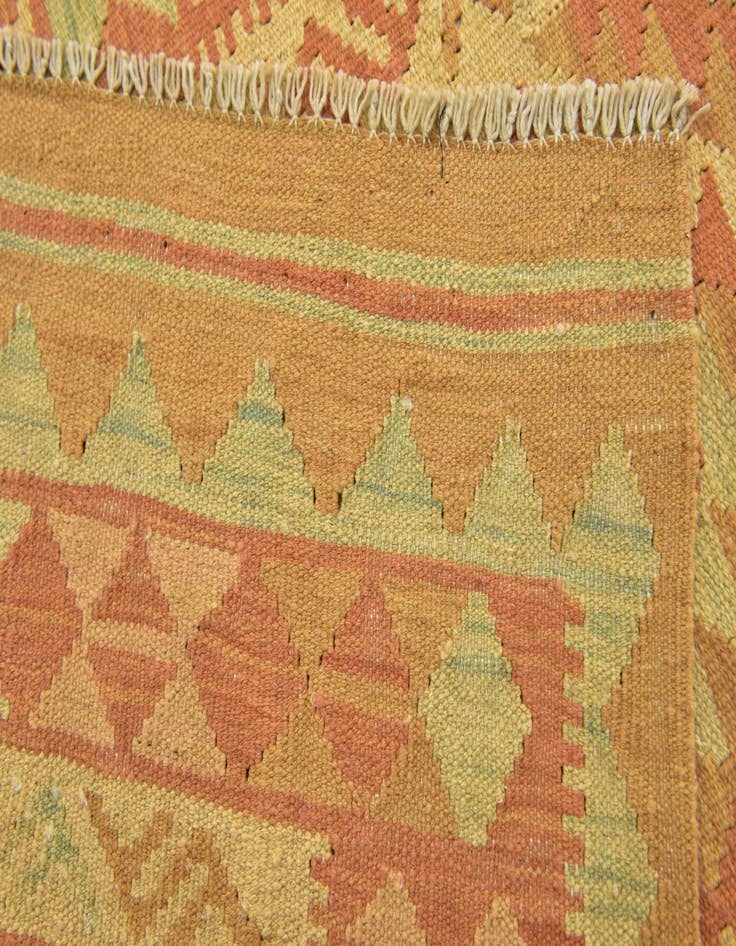 Detail image of  2' 7 x 4' 4  Hand Woven Kilim Waziri Wool Rug
