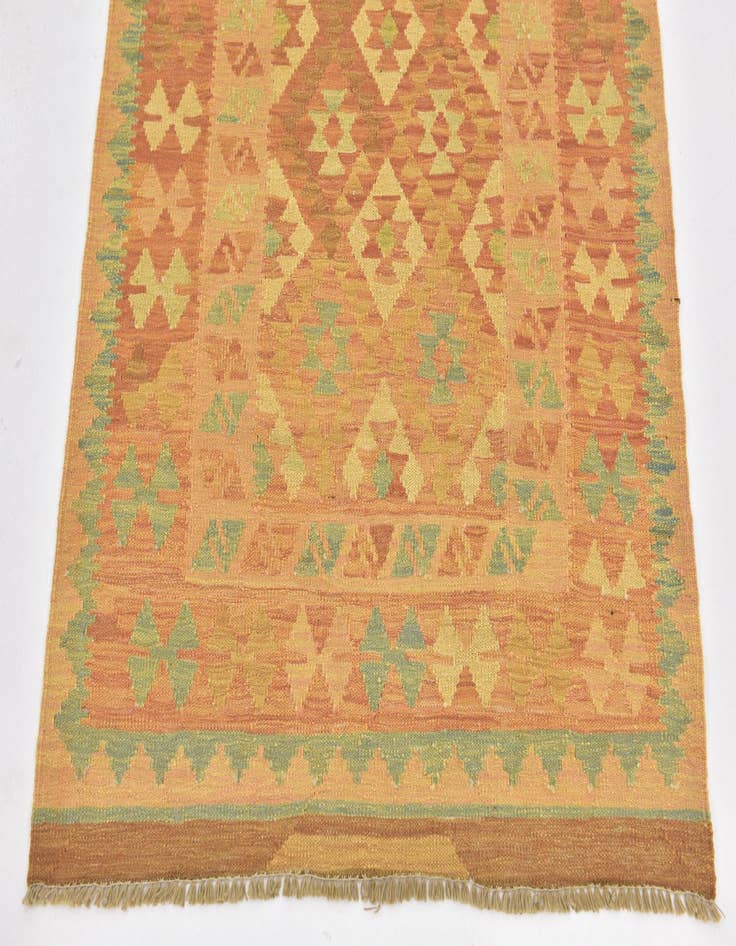 Detail image of  2' 10 x 4' 2  Hand Woven Kilim Waziri Wool Rug