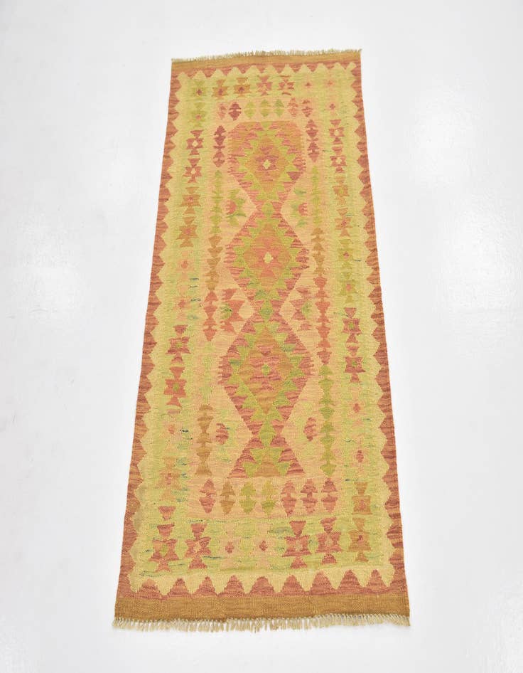 Detail image of  2' 7 x 4' 2  Hand Woven Kilim Waziri Wool Rug