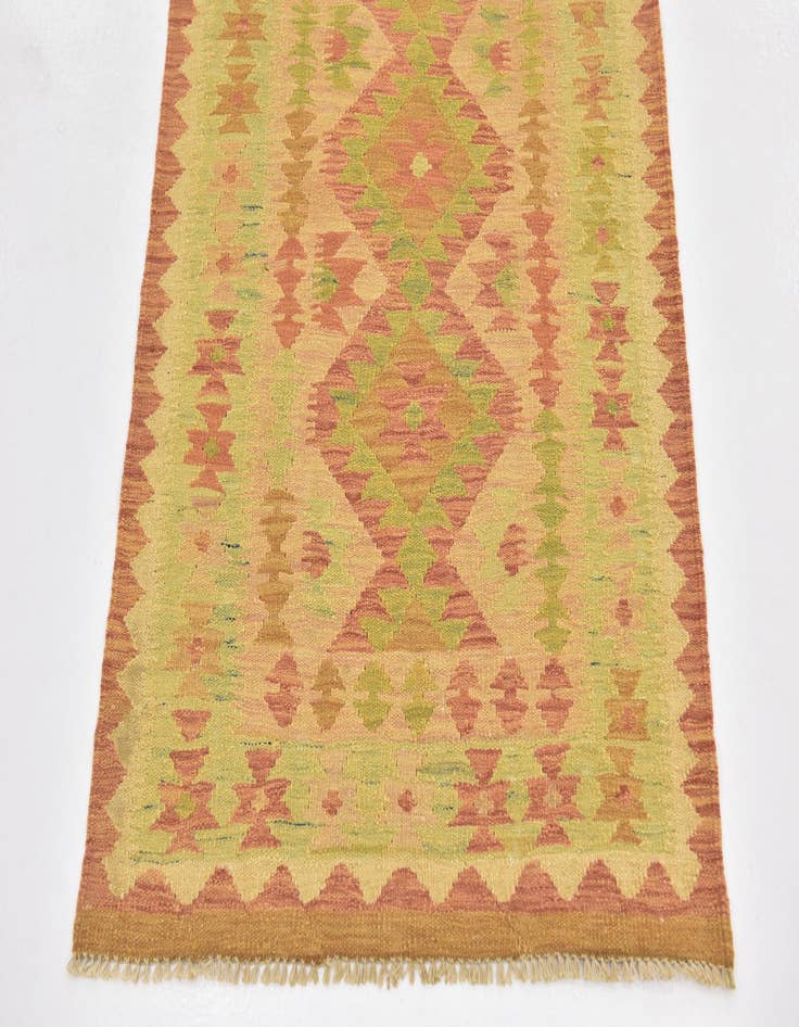 Detail image of  2' 7 x 4' 2  Hand Woven Kilim Waziri Wool Rug