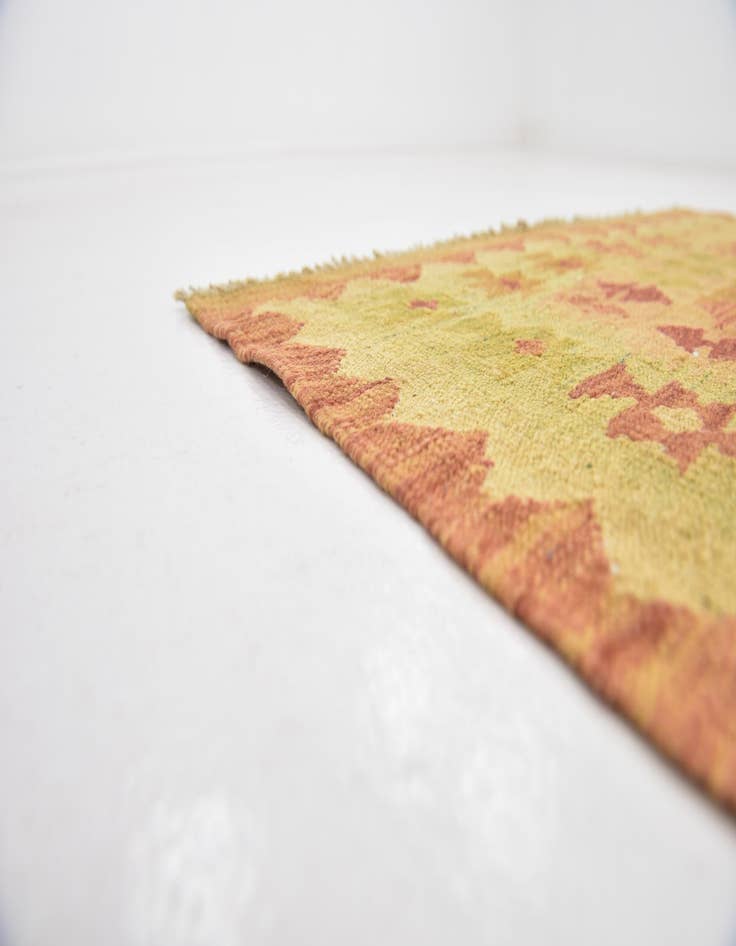 Detail image of  2' 7 x 4' 2  Hand Woven Kilim Waziri Wool Rug