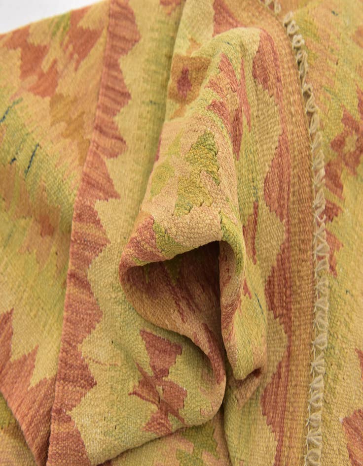 Detail image of  2' 7 x 4' 2  Hand Woven Kilim Waziri Wool Rug