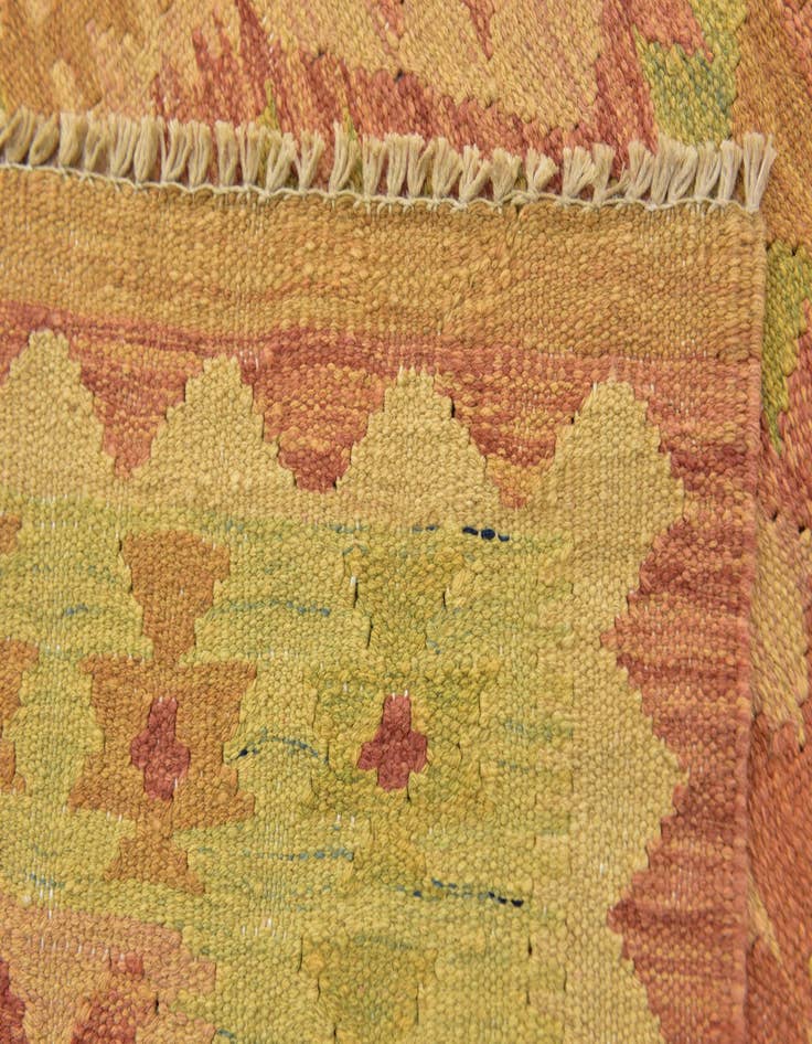 Detail image of  2' 7 x 4' 2  Hand Woven Kilim Waziri Wool Rug