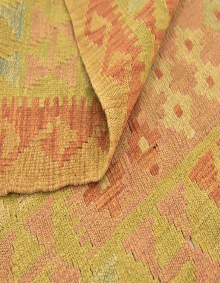 Detail image of  2' 9 x 4' 4  Hand Woven Kilim Waziri Wool Rug