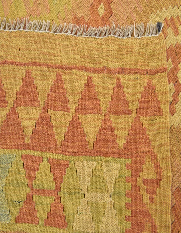 Detail image of  2' 9 x 4' 4  Hand Woven Kilim Waziri Wool Rug