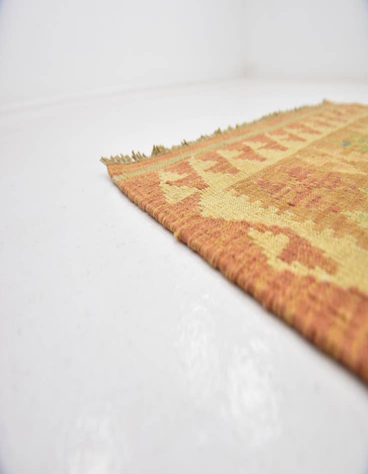 Detail image of  2' 7 x 4'  Hand Woven Kilim Waziri Wool Rug