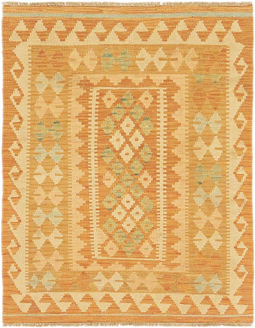 Primary image  2' 7 x 4'  Hand Woven Kilim Waziri Wool Rug