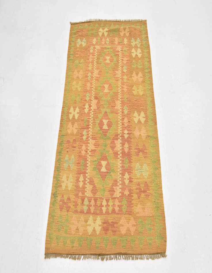 Detail image of  2' 7 x 4' 3  Hand Woven Kilim Waziri Wool Rug