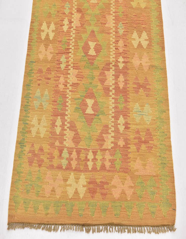 Detail image of  2' 7 x 4' 3  Hand Woven Kilim Waziri Wool Rug