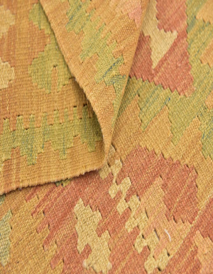 Detail image of  2' 7 x 4' 3  Hand Woven Kilim Waziri Wool Rug