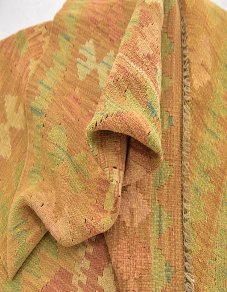 Detail image of  2' 7 x 4' 3  Hand Woven Kilim Waziri Wool Rug