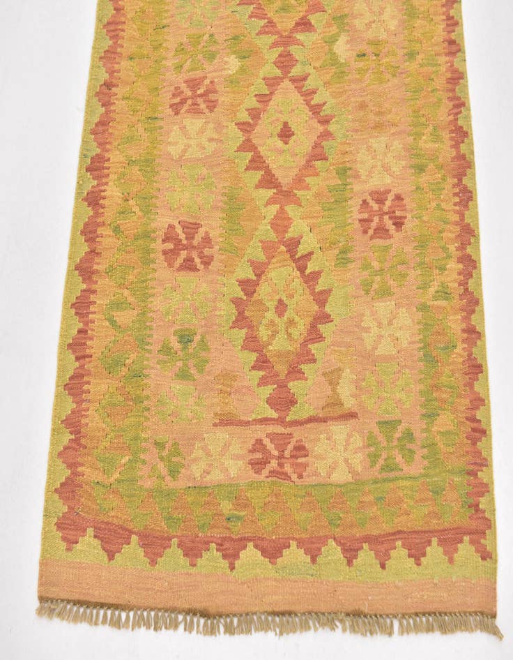 Detail image of  2' 6 x 4'  Hand Woven Kilim Waziri Wool Rug