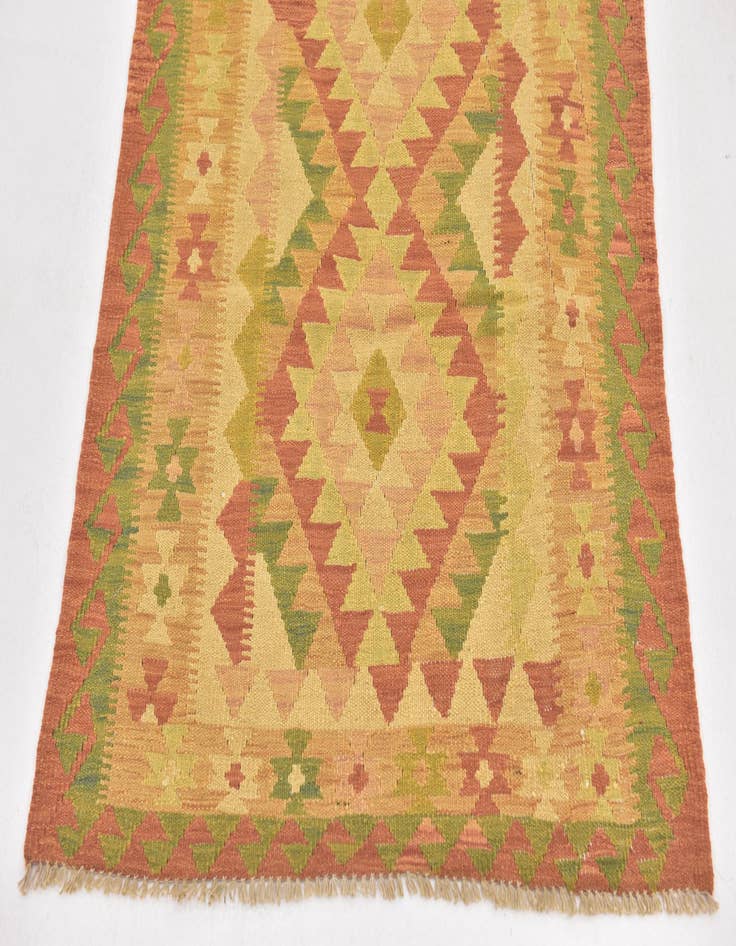 Detail image of  2' 7 x 4'  Hand Woven Kilim Waziri Wool Rug