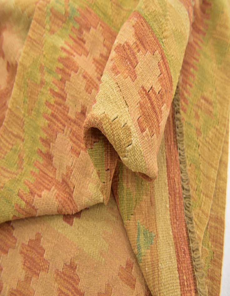 Detail image of  2' 6 x 4' 3  Hand Woven Kilim Waziri Wool Rug