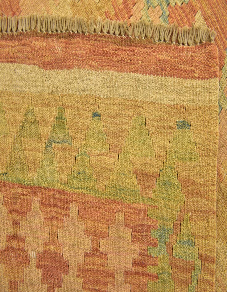 Detail image of  2' 6 x 4' 3  Hand Woven Kilim Waziri Wool Rug