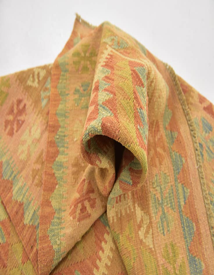 Detail image of  2' 8 x 4' 5  Hand Woven Kilim Waziri Wool Rug