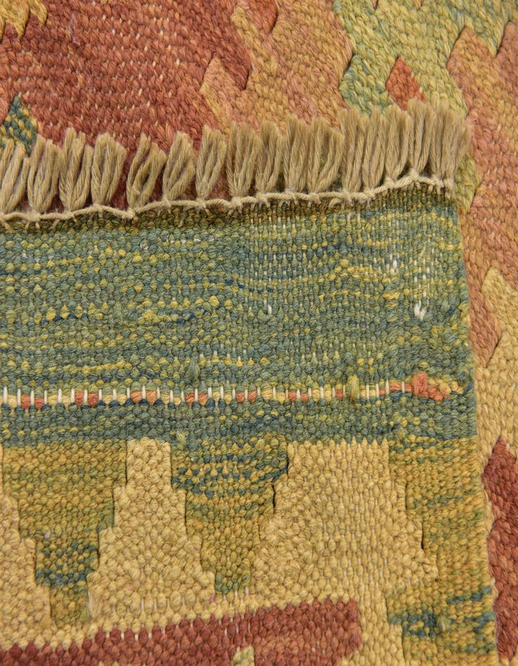 Detail image of  2' 9 x 4' 4  Hand Woven Kilim Waziri Wool Rug