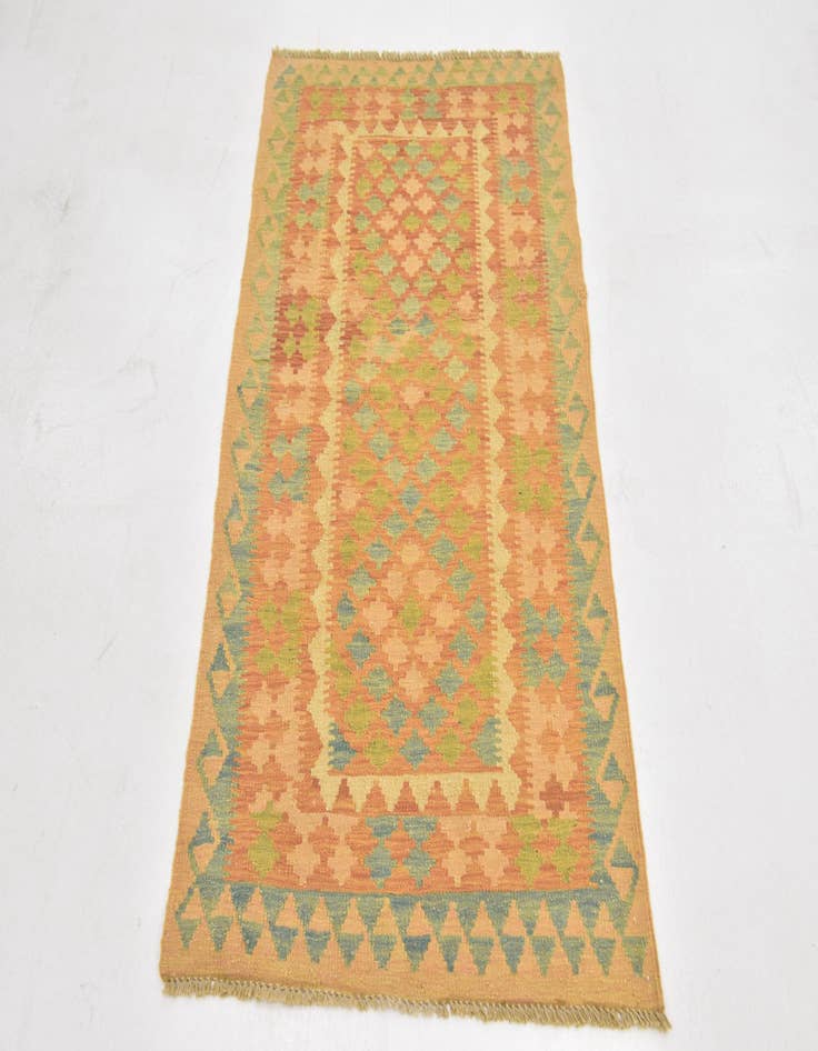 Detail image of  2' 7 x 4' 5  Hand Woven Kilim Waziri Wool Rug